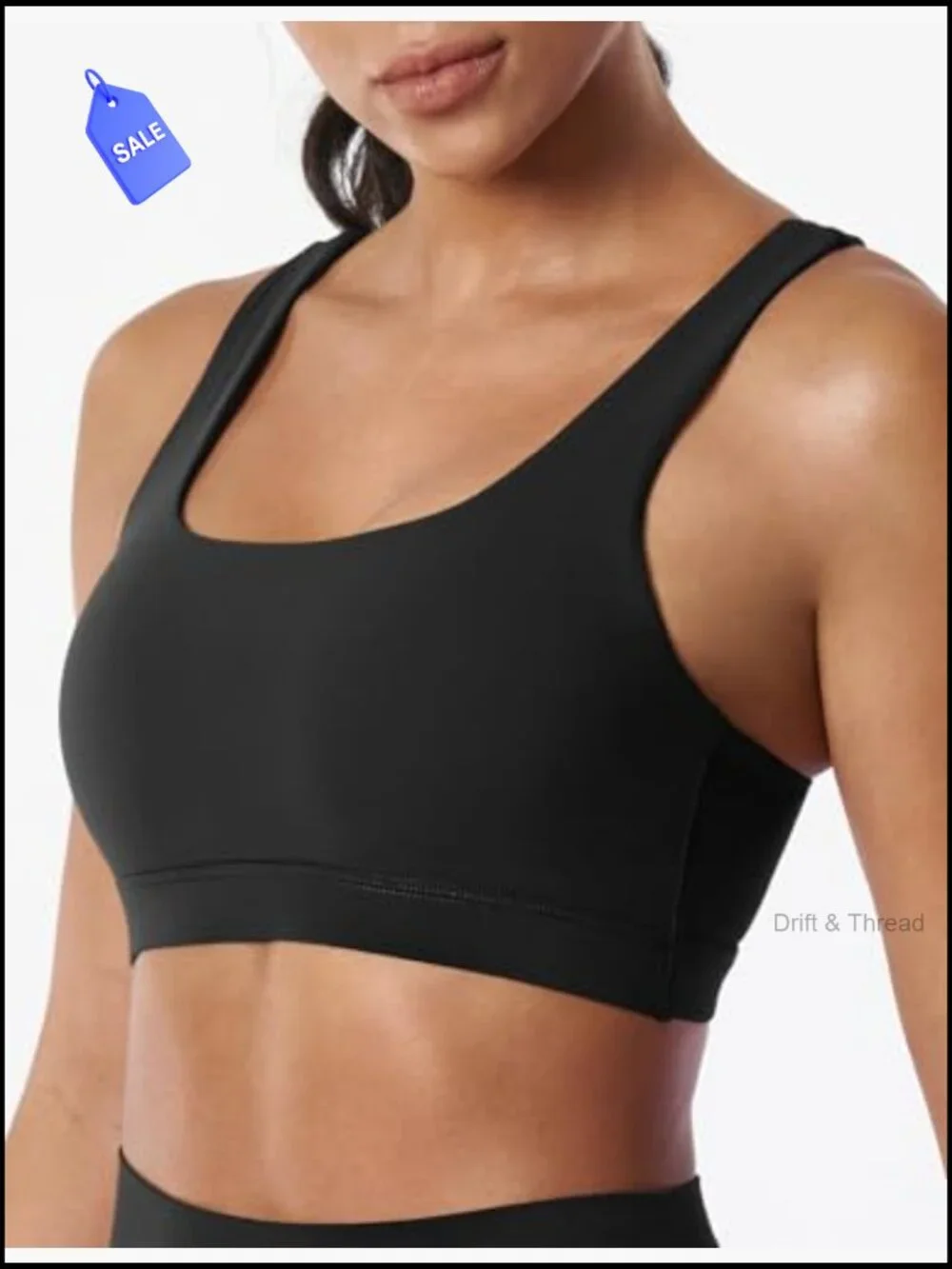 Light Support Sports Bra 4-Way Stretch Racerback with Removable Pads